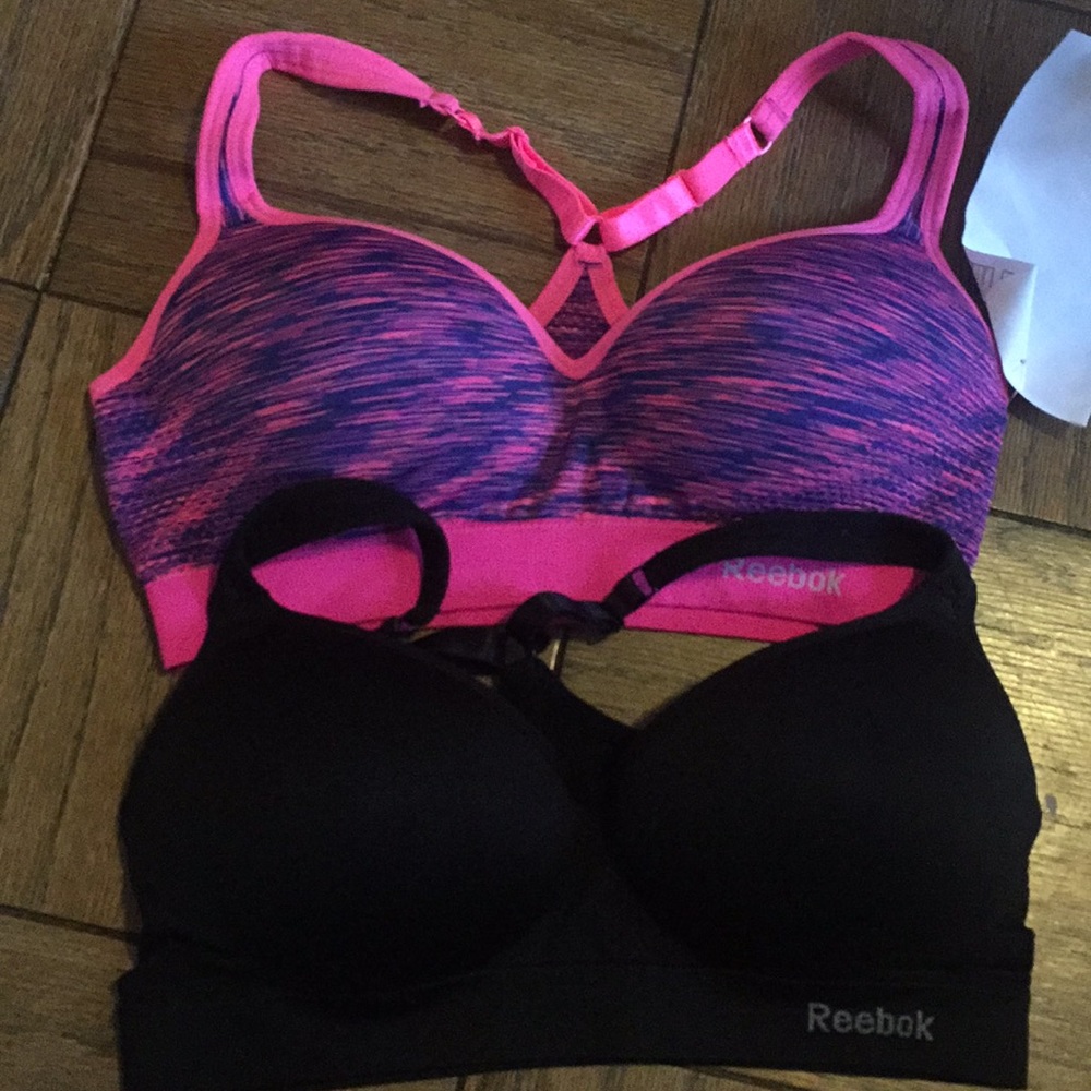 Two Reebok sports bra